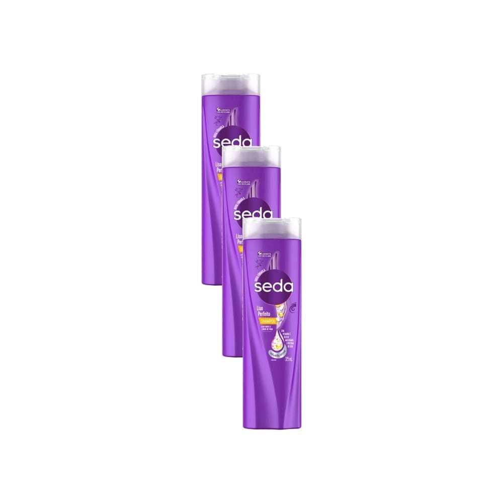 Kit 3 Shampoo Seda Liso Perfeito 325ml
