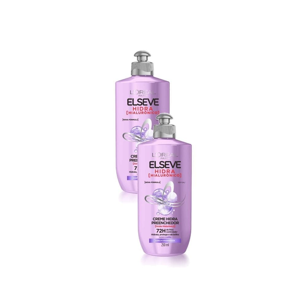 Kit 2 Creme para Pentear Preenchedor L`Oréal Paris Elseve Hidra Hialurônico 250ml