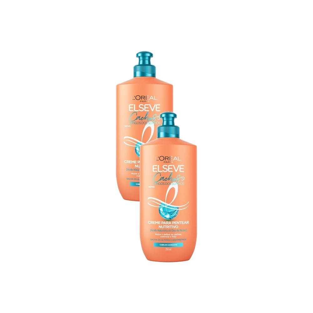 Kit 2 Creme para Pentear Nutritivo L`Oréal Paris Elseve Cachos Longos dos Sonhos 250ml