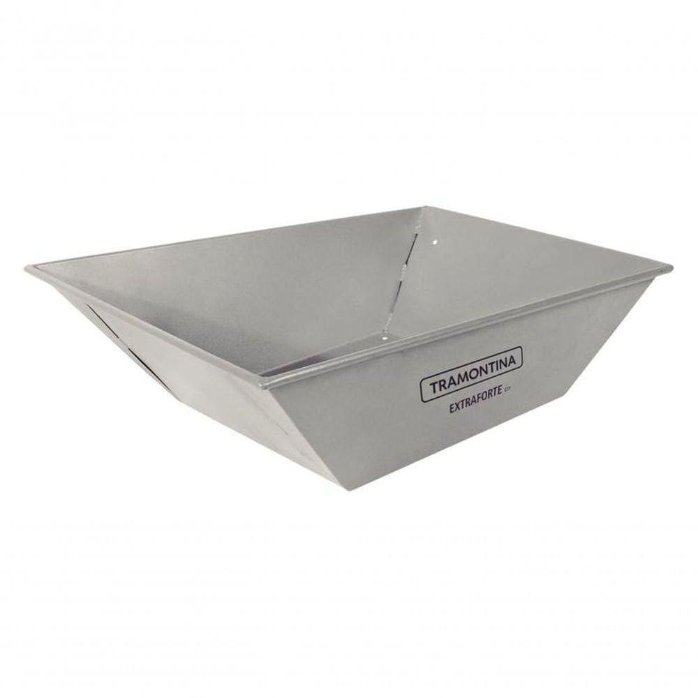 Caçamba Reforçada Tramontina Em Aço Cinza 65 Litros