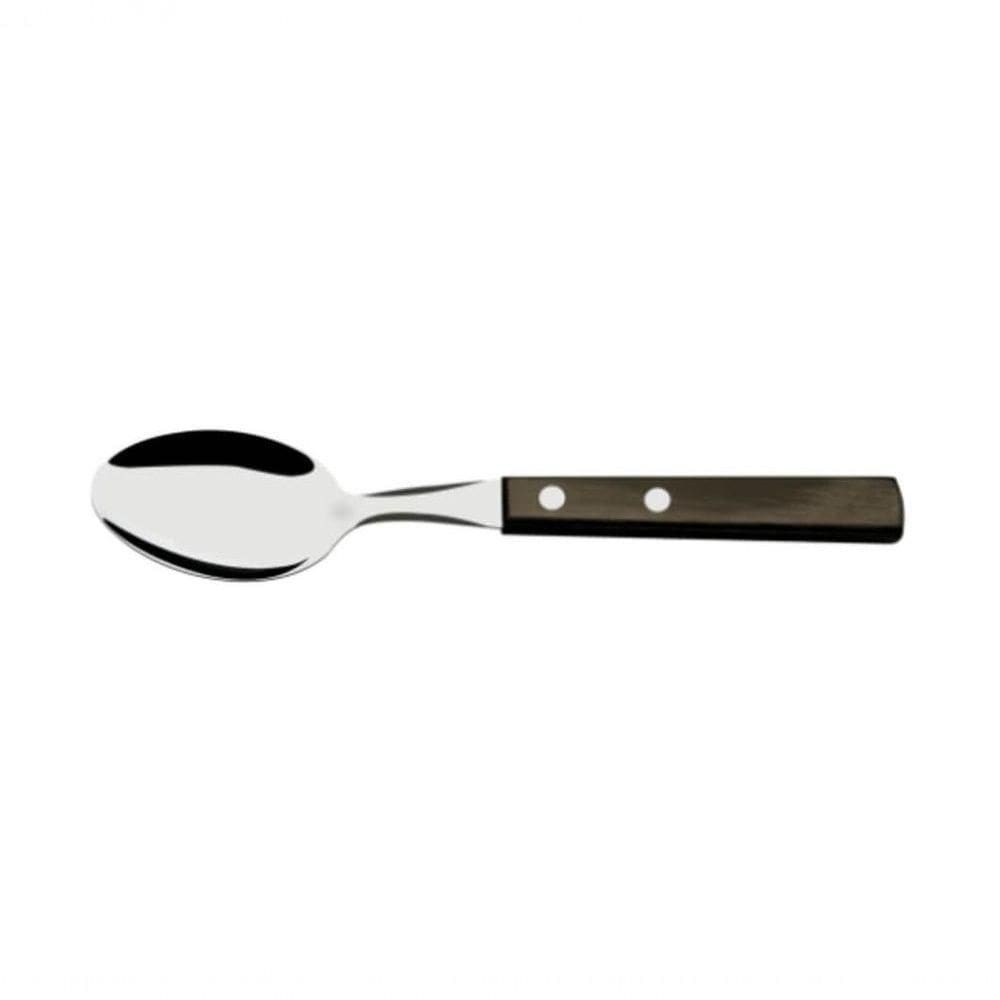 Colher Sobremesa Tramontina Polywood Castanho Inox