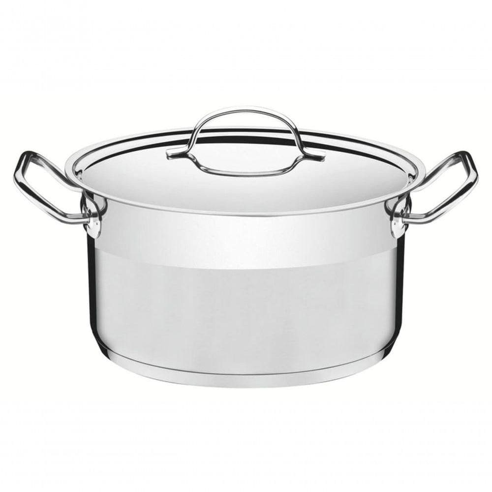 Caçarola Funda Tramontina Professional 28cm Em Aço Inox Com Detalhe Satinado