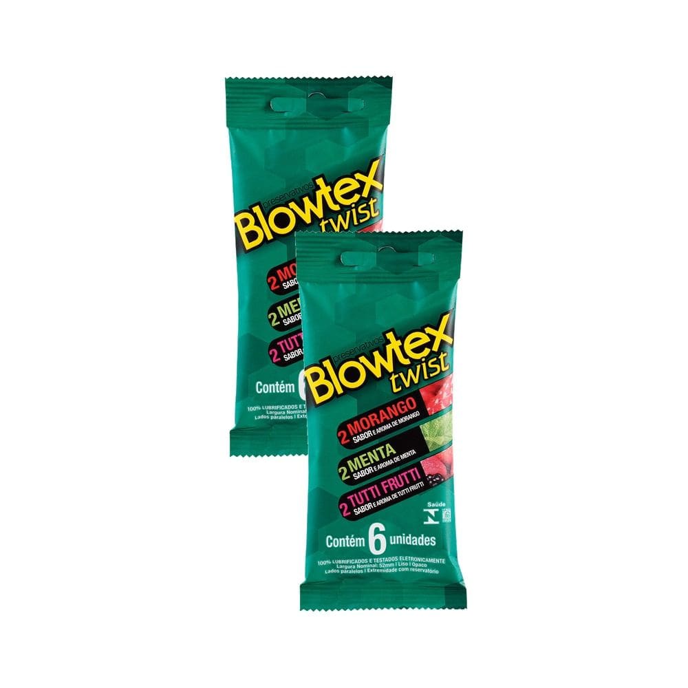 Kit 2 Preservativo Blowtex Twist 6 Unidades