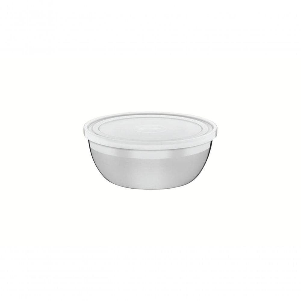 Pote Redondo Tramontina Freezinox Em Inox Com Tampa Plástica 0,8 Litros