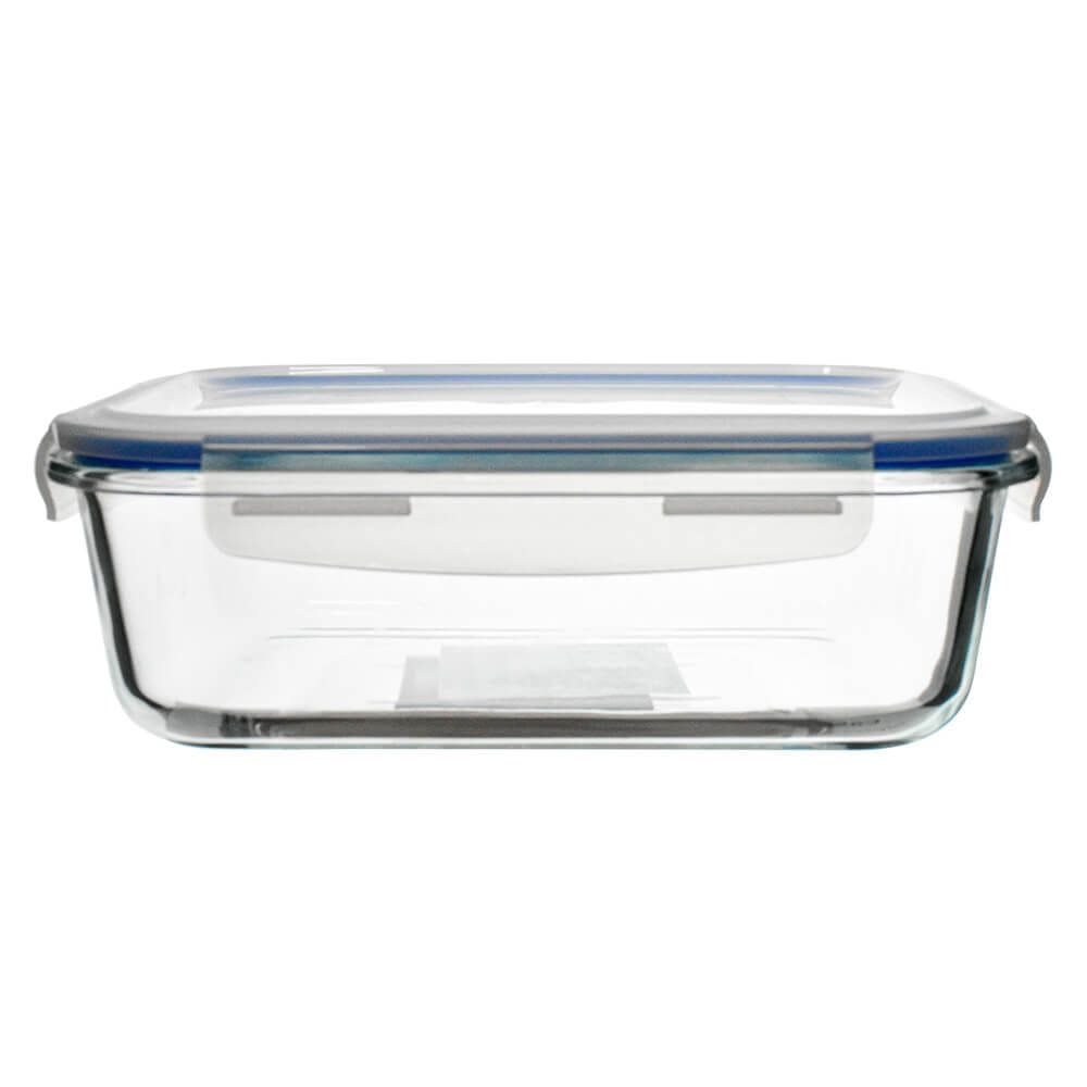 Pote Hermético de Vidro com Travas Retangular 1500ml - Vista Home