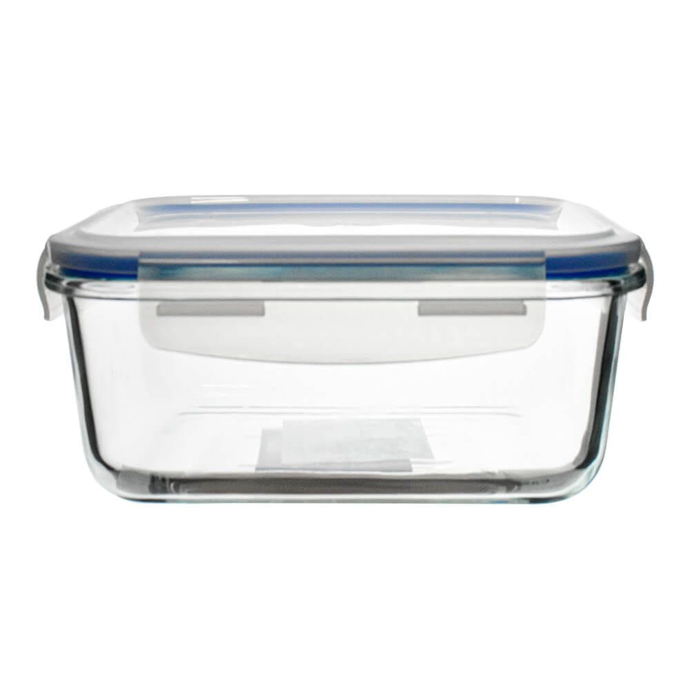 Pote Hermético de Vidro com Travas Retangular 370ml - Vista Home