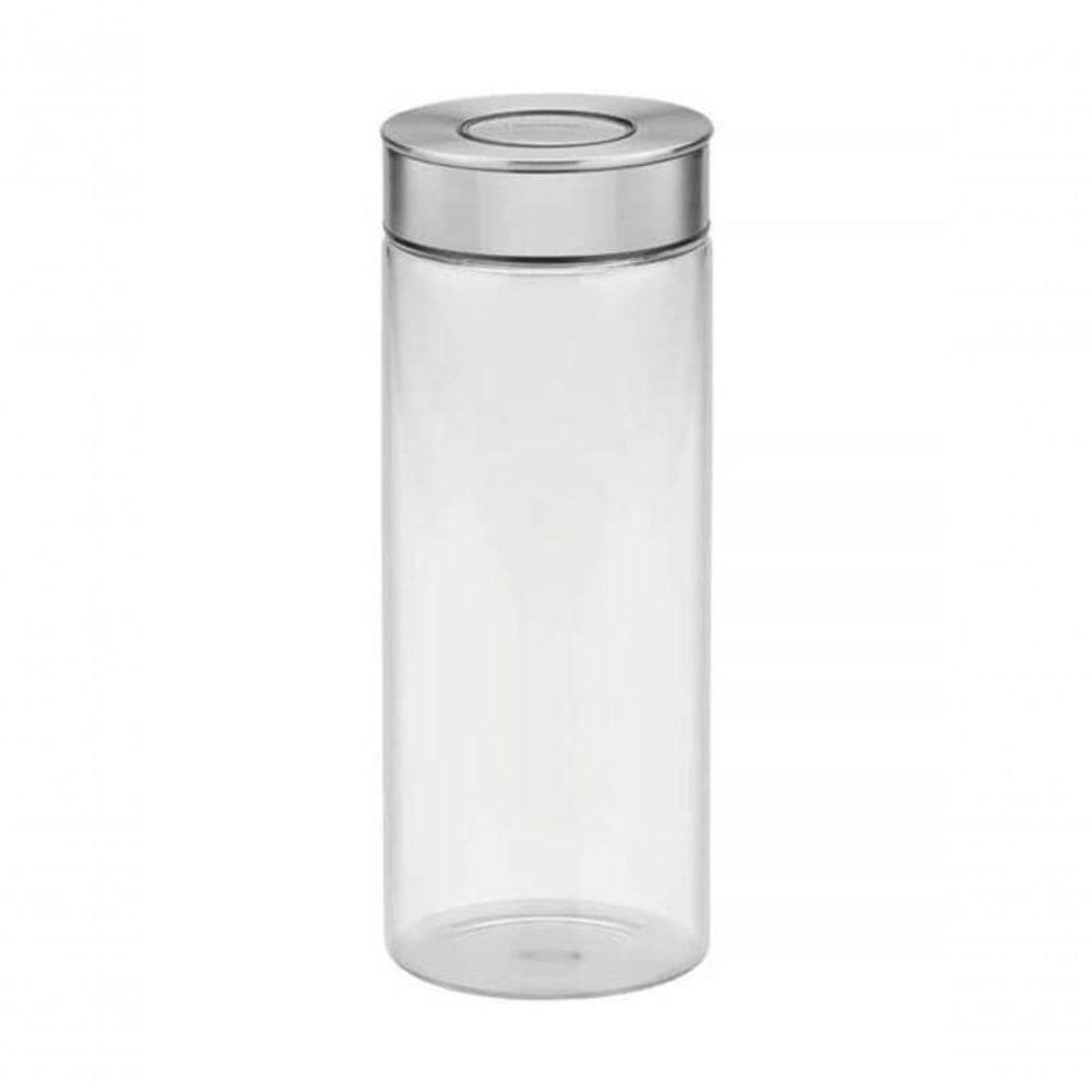 Pote De Vidro Tramontina Purezza Com Tampa De Aço Inox 10cm 1,8 Litros