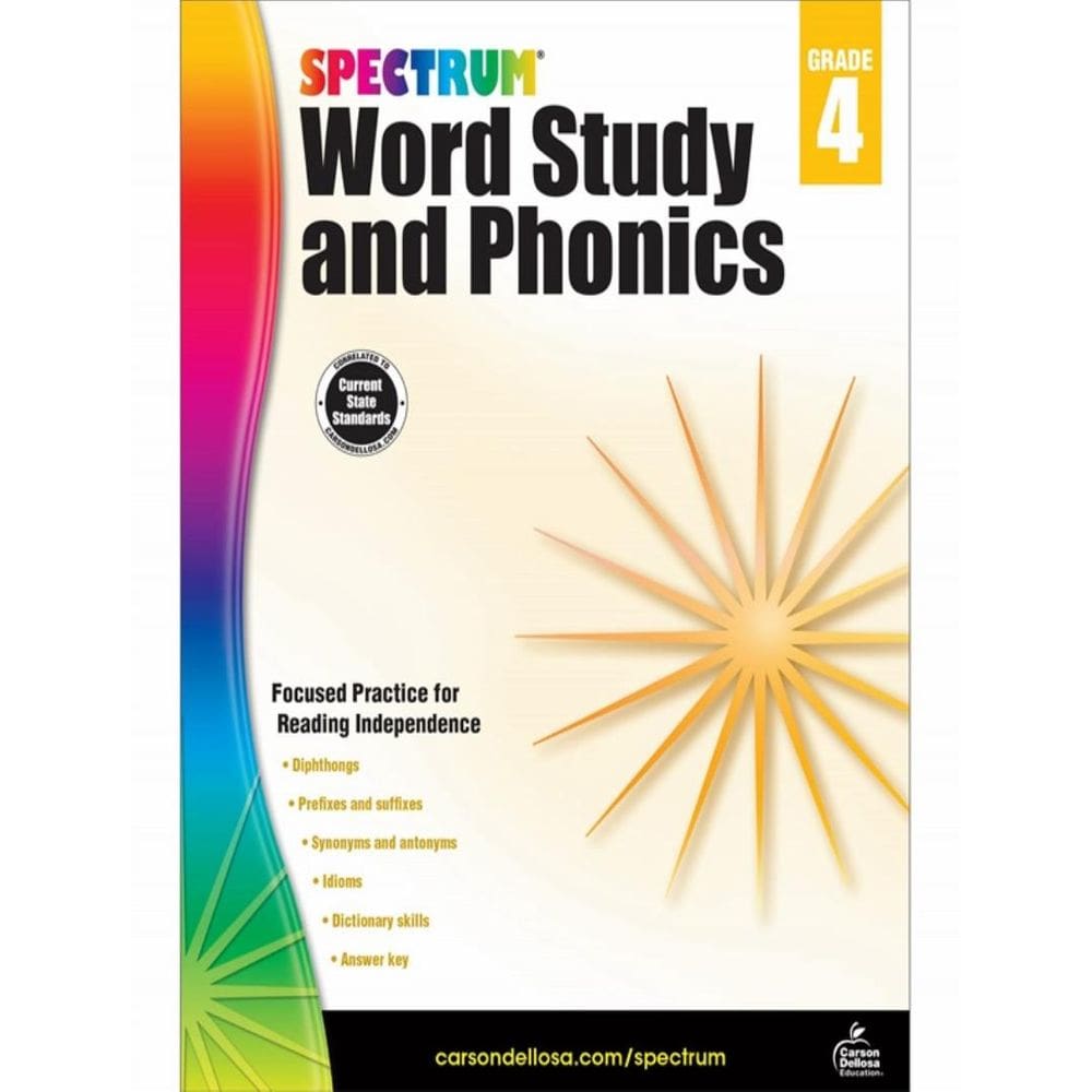 Spectrum Word Study And Phonics - Grade 4