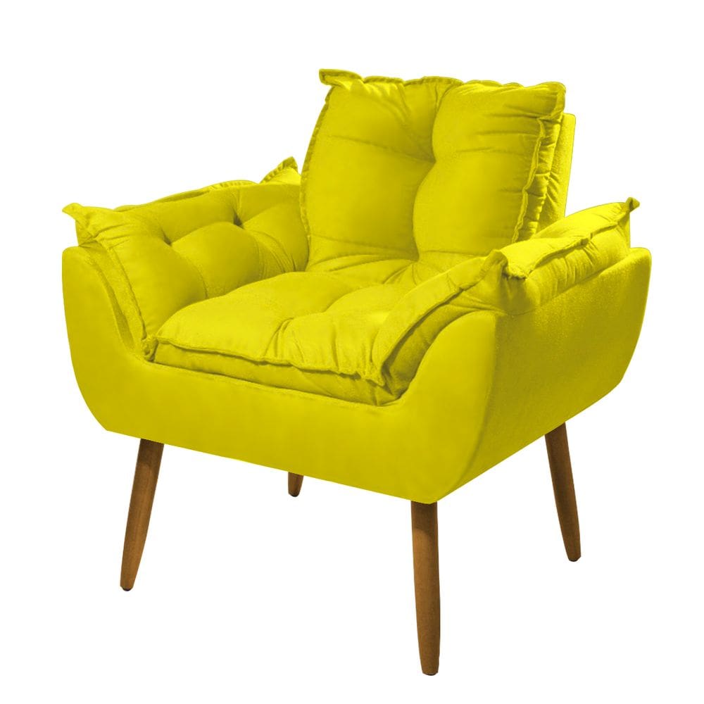 Poltrona Decorativa Opala Pés Palito - Sala, Recepção