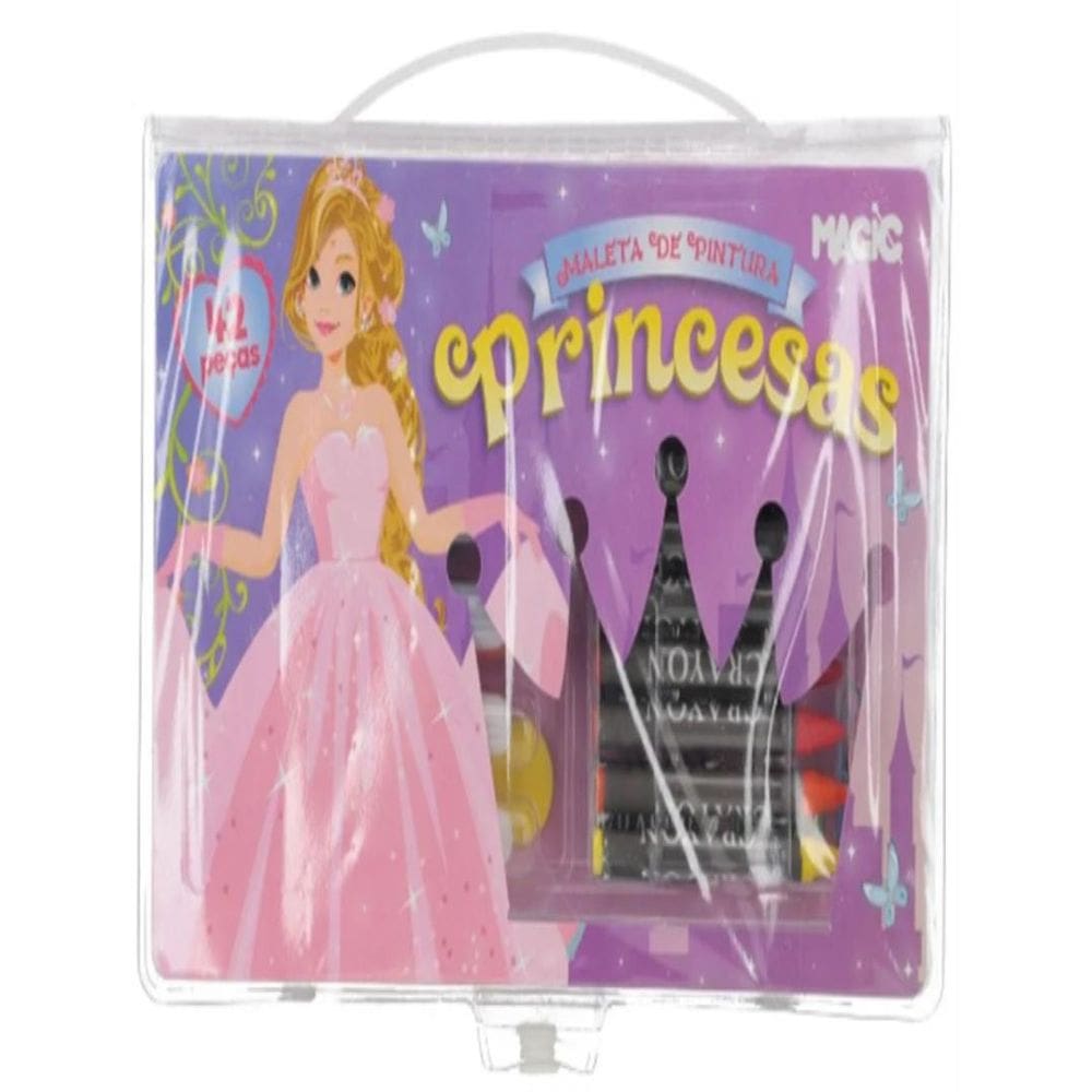 Maleta De Pintura 42 Pecas - Princesas