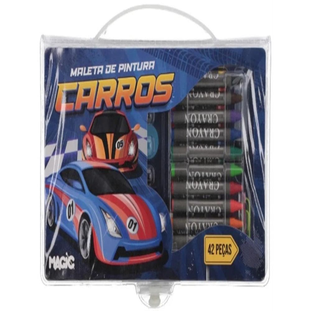Maleta De Pintura 42 Pecas - Carros
