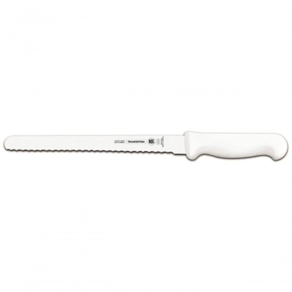 Faca Para Fiambres Tramontina Com Lâmina De Aço Inox E Cabo Em Polipropileno Branco 12
