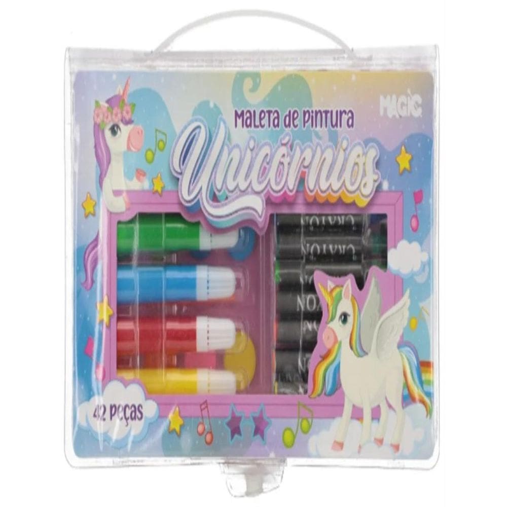 Maleta De Pintura 42 Pecas - Unicornio