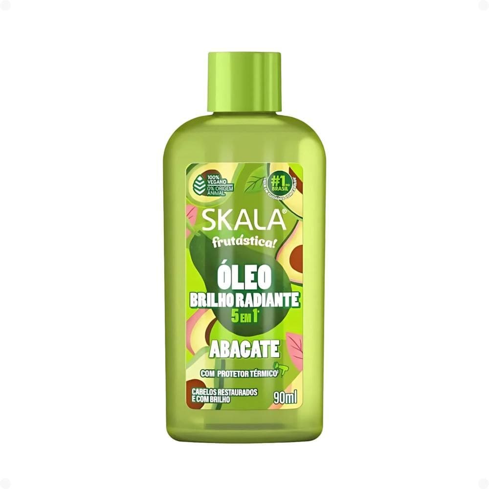 Óleo Brilho Radiante Skala Frutástica! 5 em 1 Abacate Com Protetor Térmico 90ml
