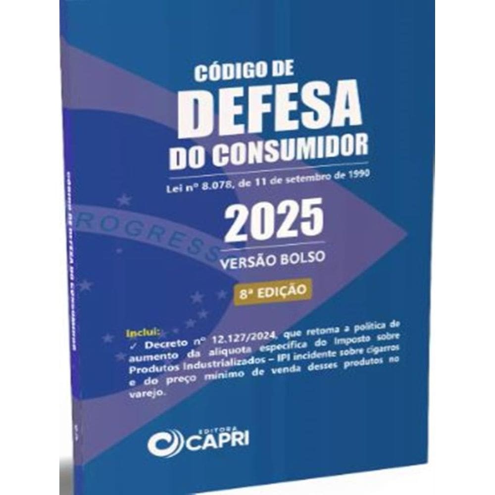Codigo De Defesa Do Consumidor 2025 Bolso - 8ª Ed
