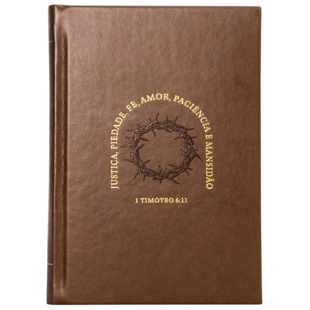 Biblia Nvi, Letras De Jesus Em Vermelho, Couro-Soft Marrom Sobre Capa Dura, Timoteo