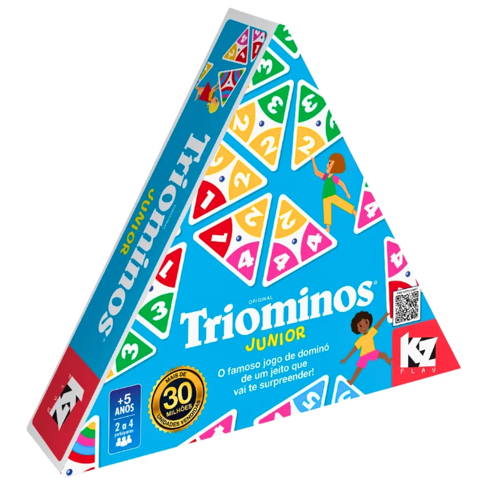 Jogo de Tabuleiro Triominos Junior Dominó 1337 Elka