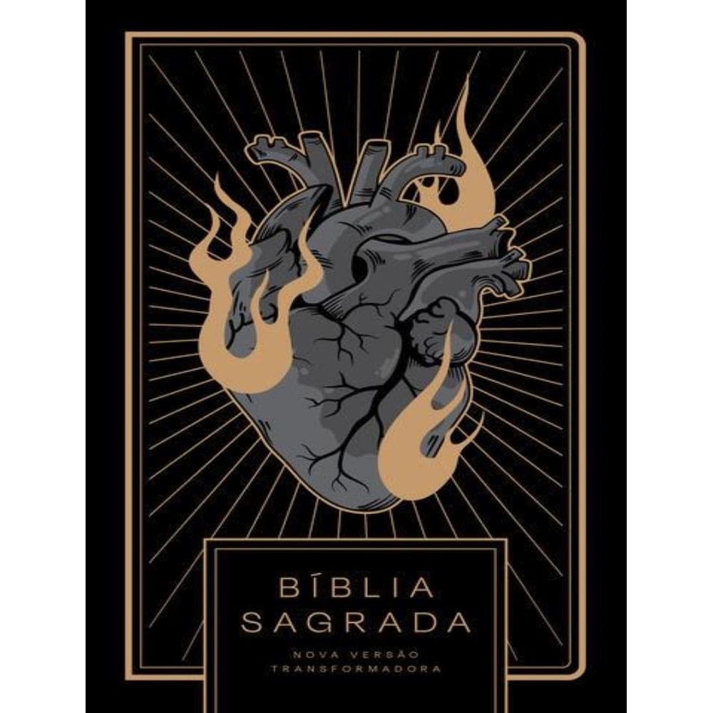 Biblia Nvt Coracao All Black - Letra Normal
