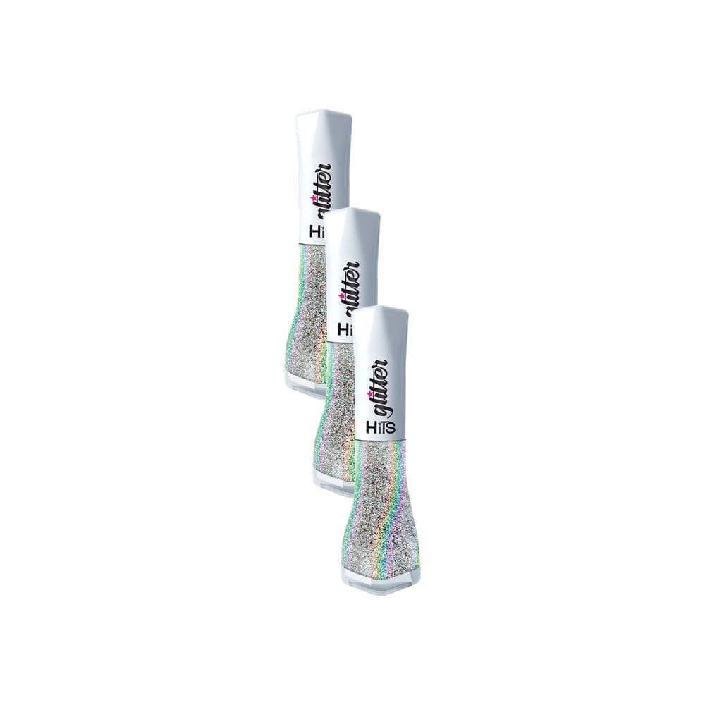 Kit 3 Esmalte Hits Glitter Cor Atenas 8ml