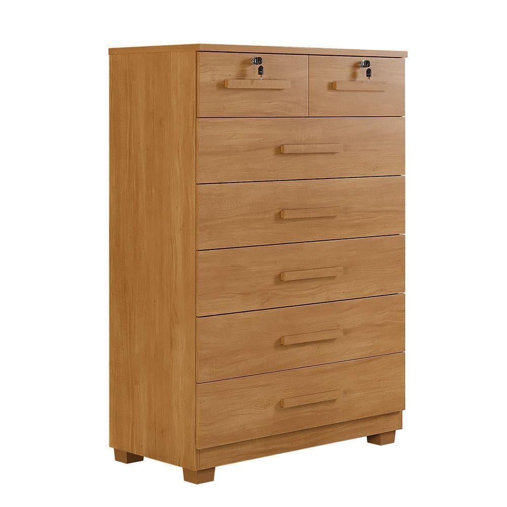 Cômoda Com Chave 7 Gavetas New Barcelona Cinamomo Benetil