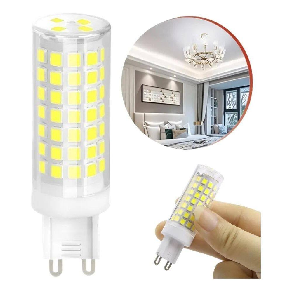 Kit 6 Lâmpadas Led Halopim G9 12W Lustres E Pendentes