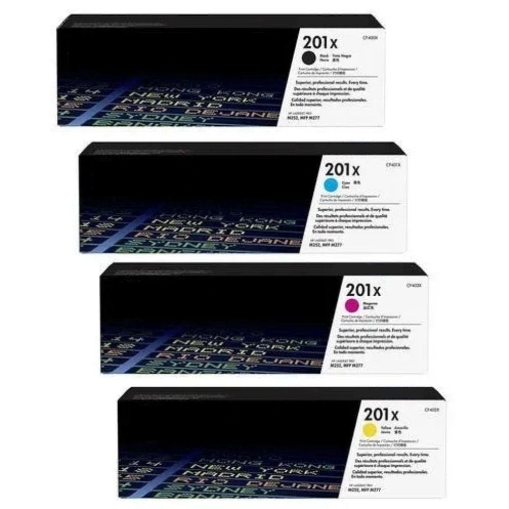 Kit 4 Toner Cf400x Cf-400x 201x M277dw M252dw M252 M277 autêntico