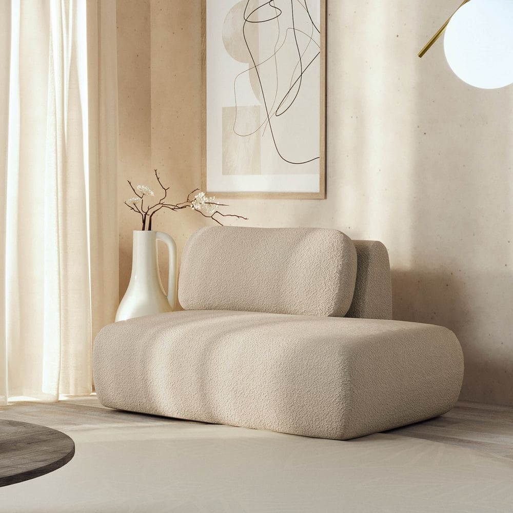 Sofá Modular Sumiê 100cm Direito Orla Cabecasa Madeiramadeira Areia