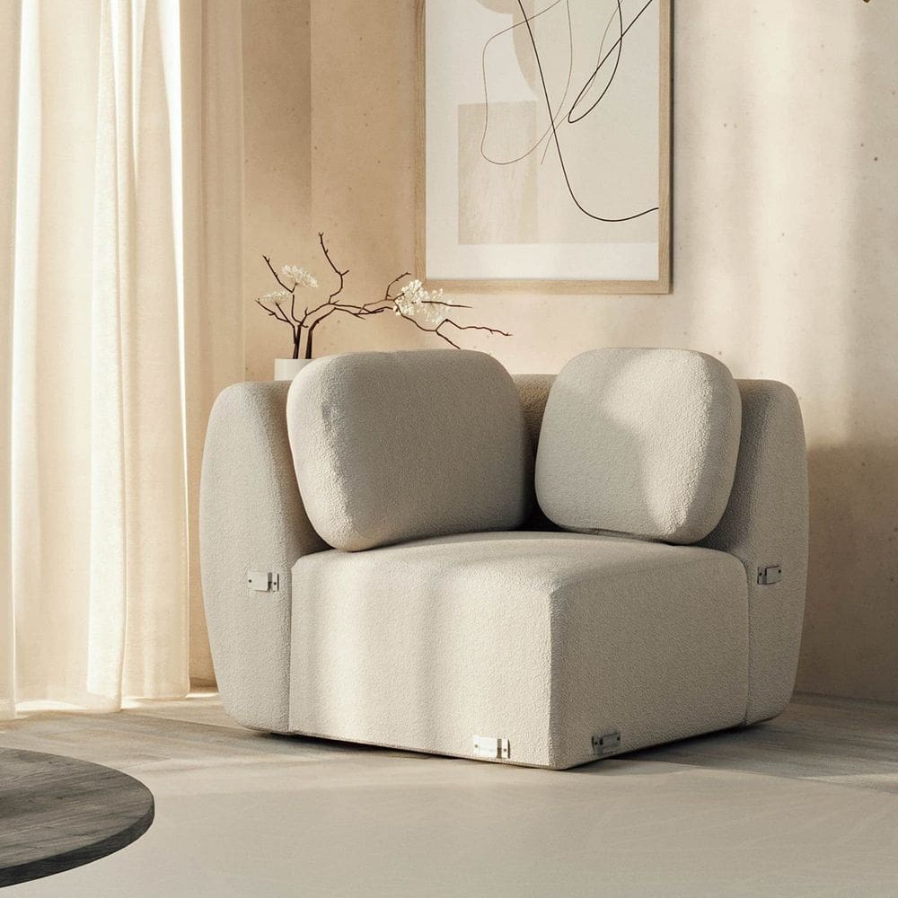 Sofá Modular de Canto Orla Cabecasa Madeiramadeira Espuma do Mar