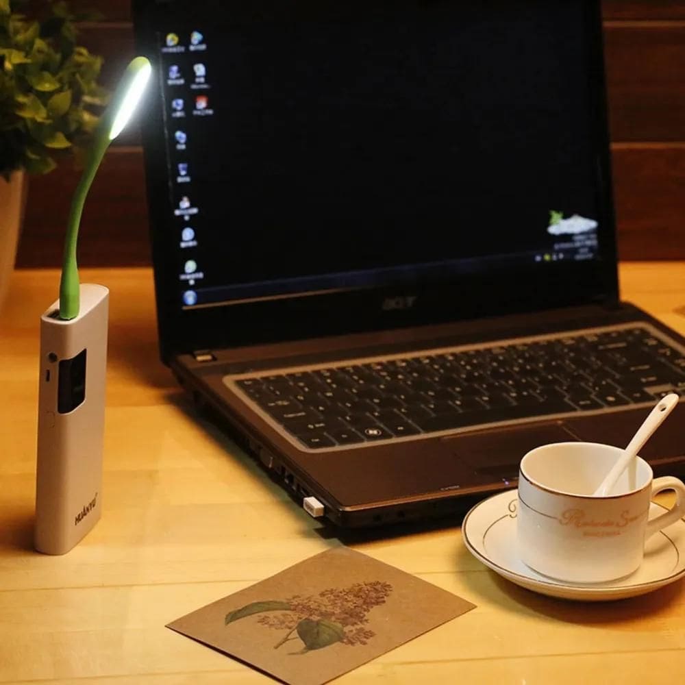 2X Kit 5 Mini Luminária Luz De Leitura Led Usb Flexível Escu