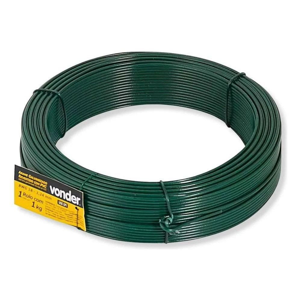 2X 1 Quilo Arame Para Gesso Revestido Pvc Verde Bwg 16 1,65