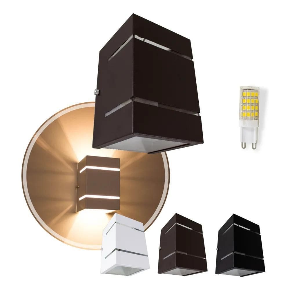 2X 1X Arandela Frisos E Facho Externa + Led G9 5W St327