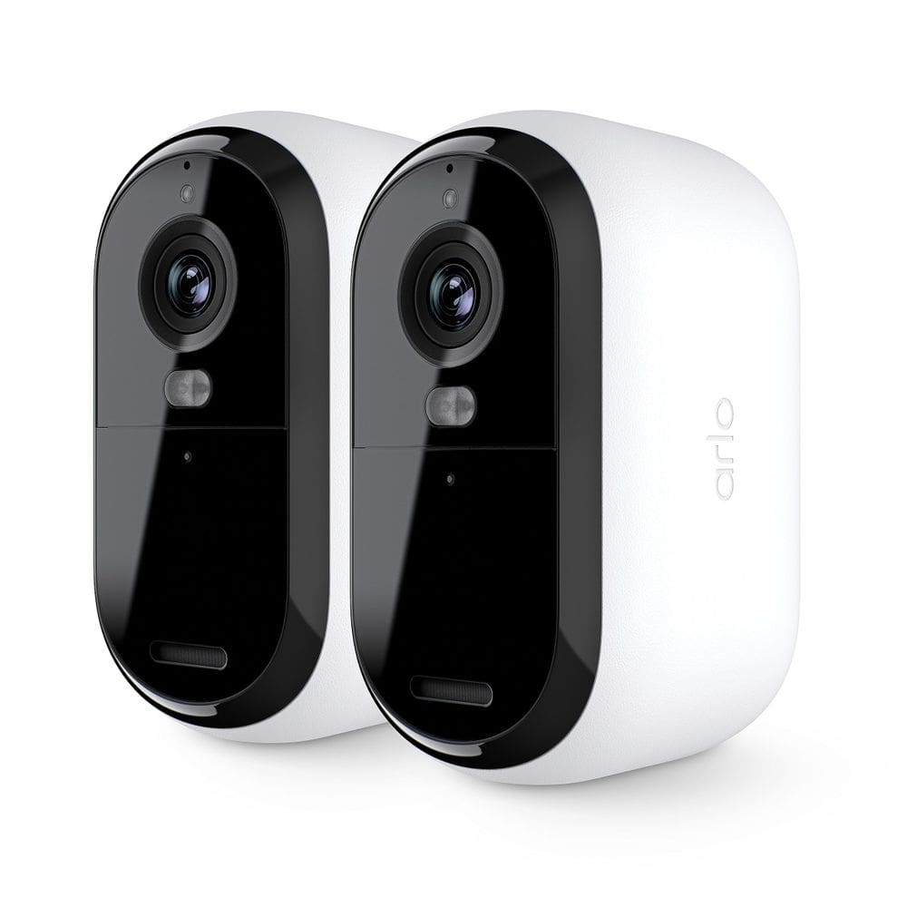 Câmera de segurança Arlo Essential 2K 2K 2ª geração com 2 câmeras brancas