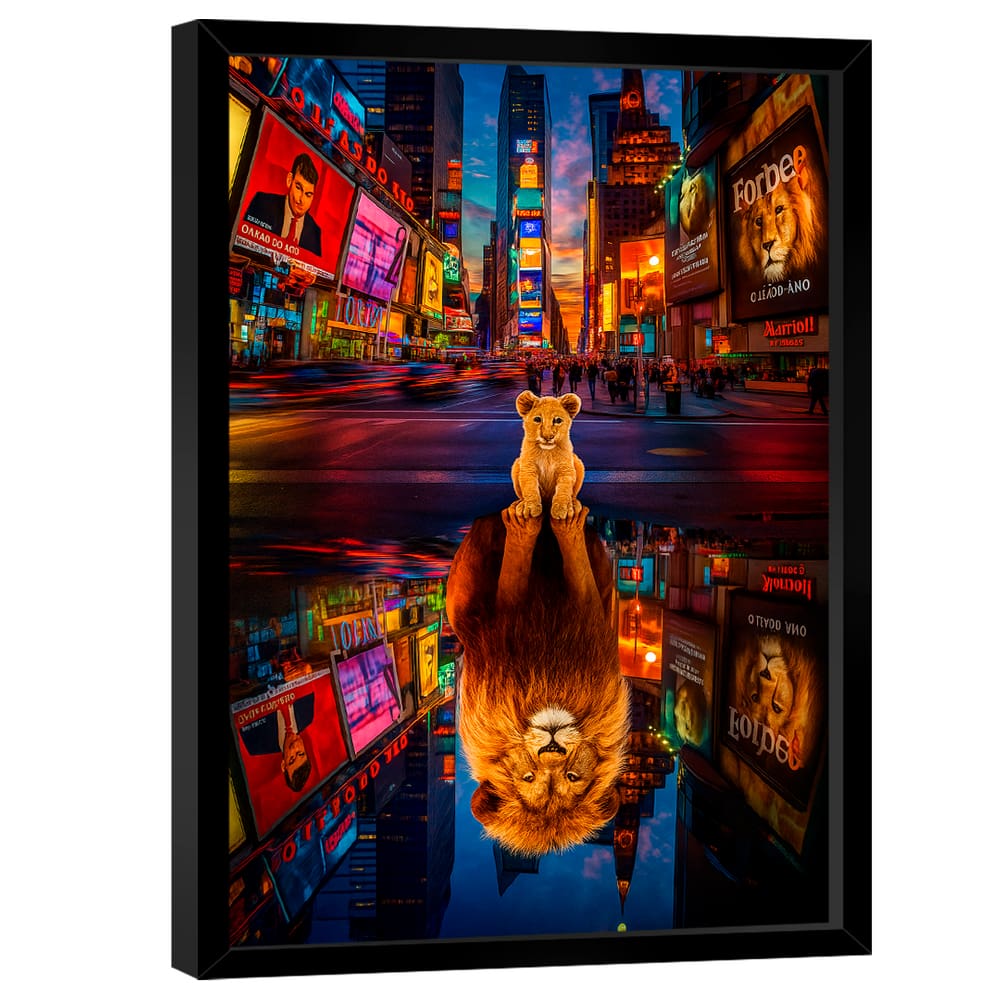 Quadro Decorativo Leão Mindset é Tudo