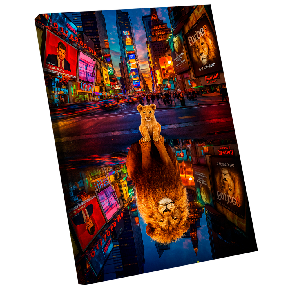 Quadro Decorativo Leão Mindset é Tudo