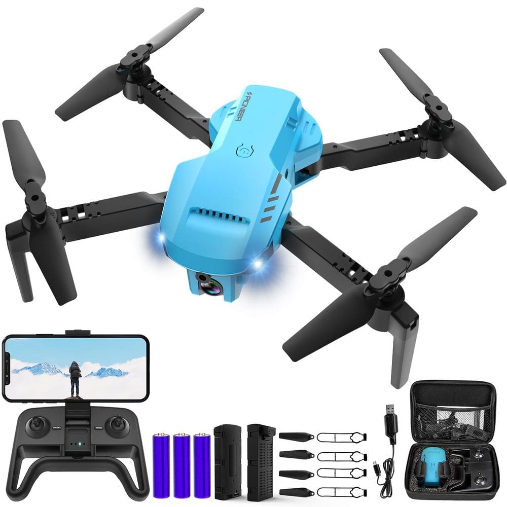 Drone RADCLO Mini com câmera 1080P HD FPV dobrável com estojo