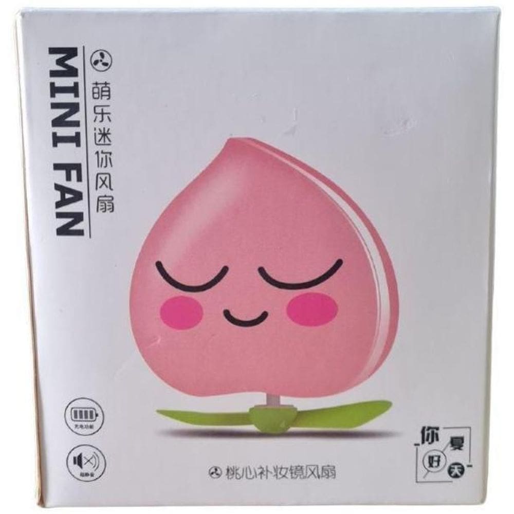 Mini Ventilador Portátil Com Espelho Led Usb