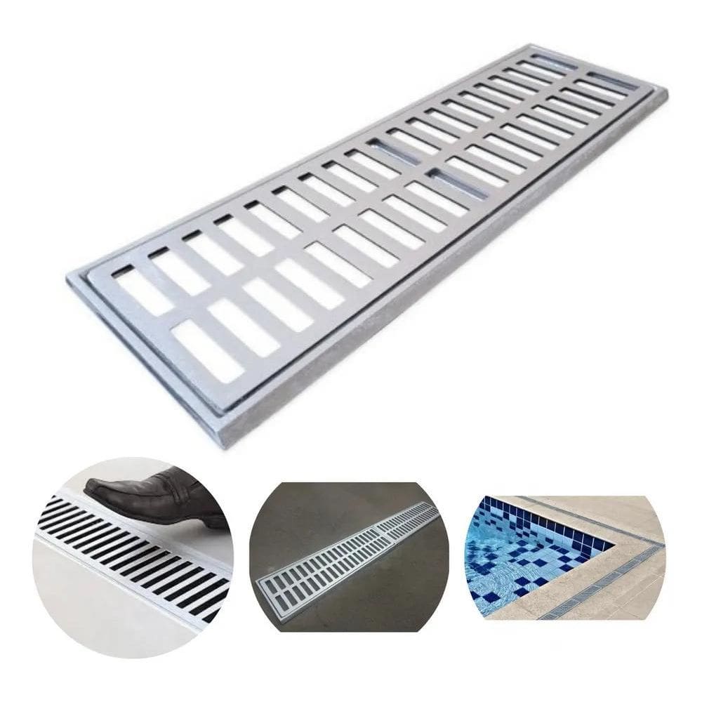 2X Ralo Linear Oculto Invisível 10X100 Alumínio Externo Refo