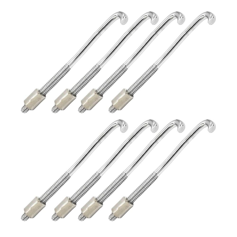 Kit 8 Garra Afinação Percussão 10Cm Cromo Com Porca Torelli