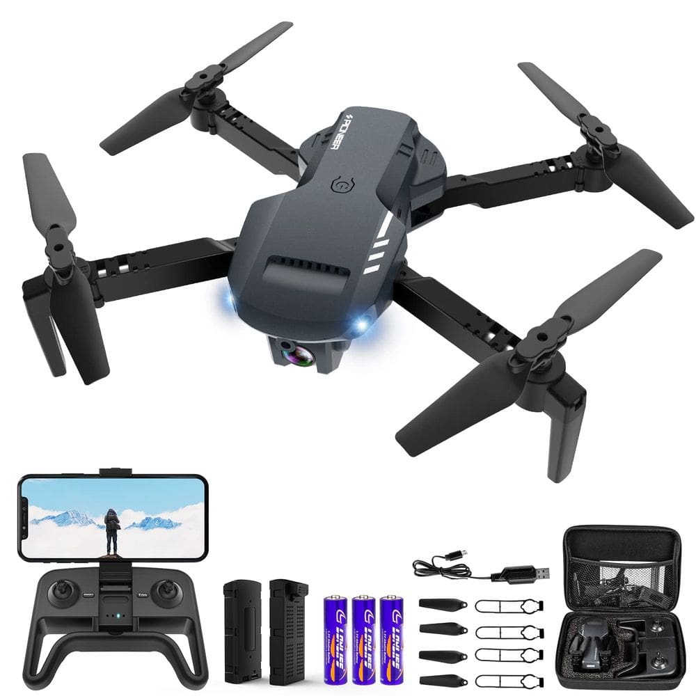 Drone RADCLO Mini com câmera 1080P HD FPV dobrável com estojo