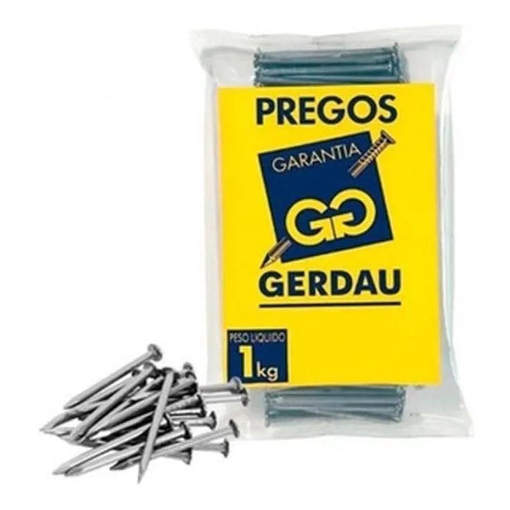 2X Prego 18X27 Kg Com Cabeça Gerdau Polido 1Kg