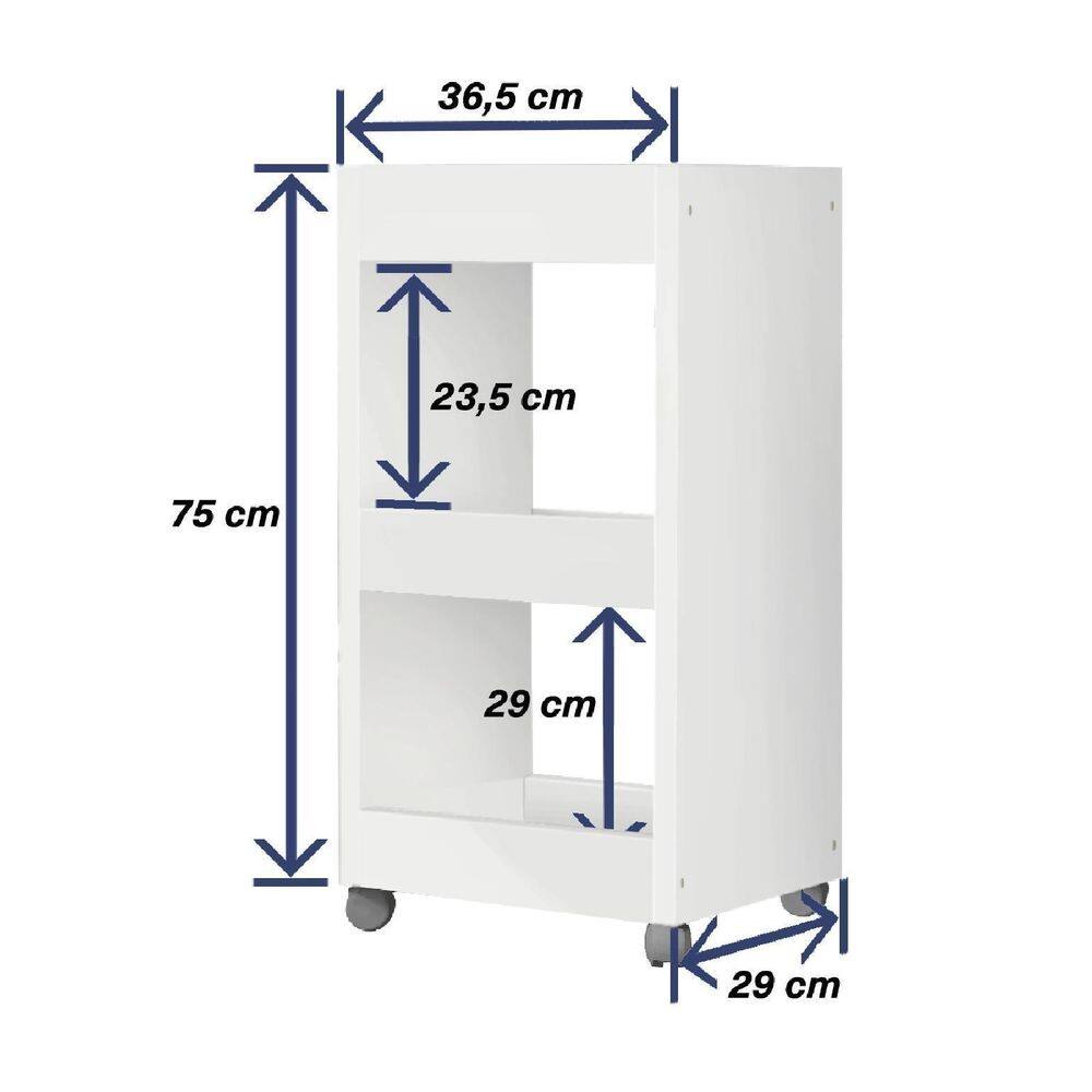 Fruteira Três Prateleiras - Suporte Para Filtro Com Rodizios