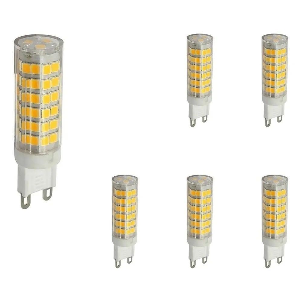 2X 6X Lâmpada Led Halopim G9 7W 76Led Lustre Arandela Luz Br