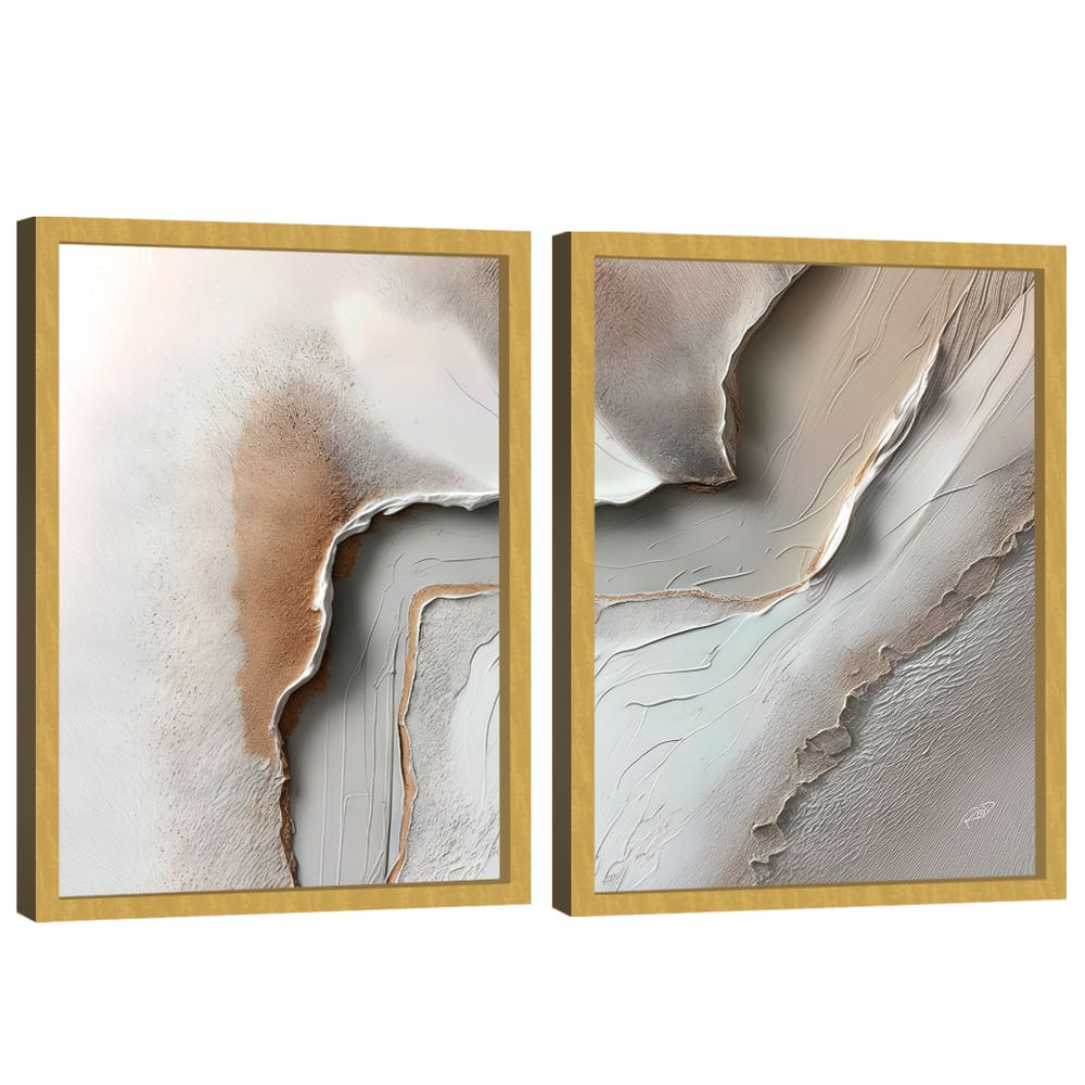Quadro Decorativo Abstrato Texturizado Duo