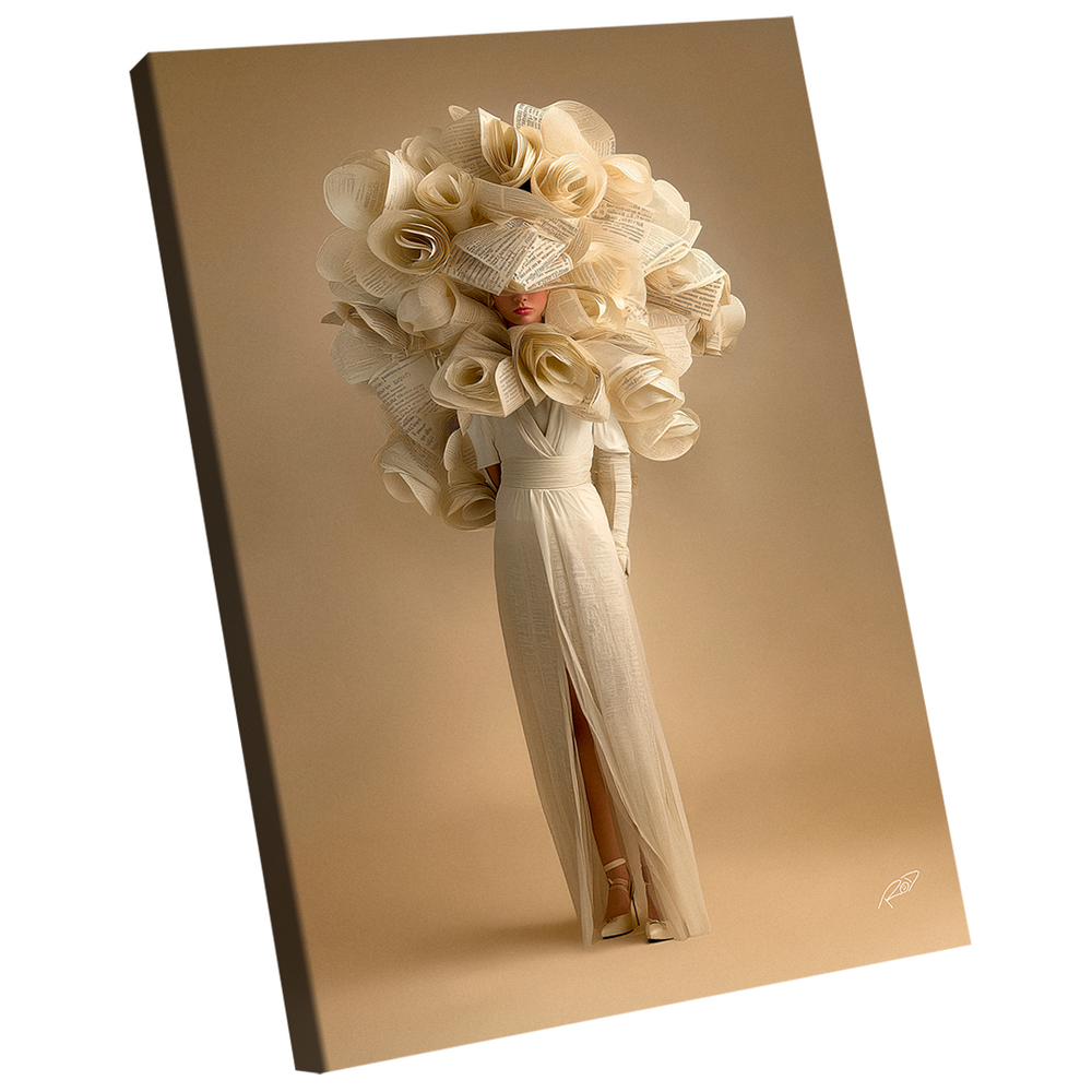 Quadro Decorativo Paper Head Girl