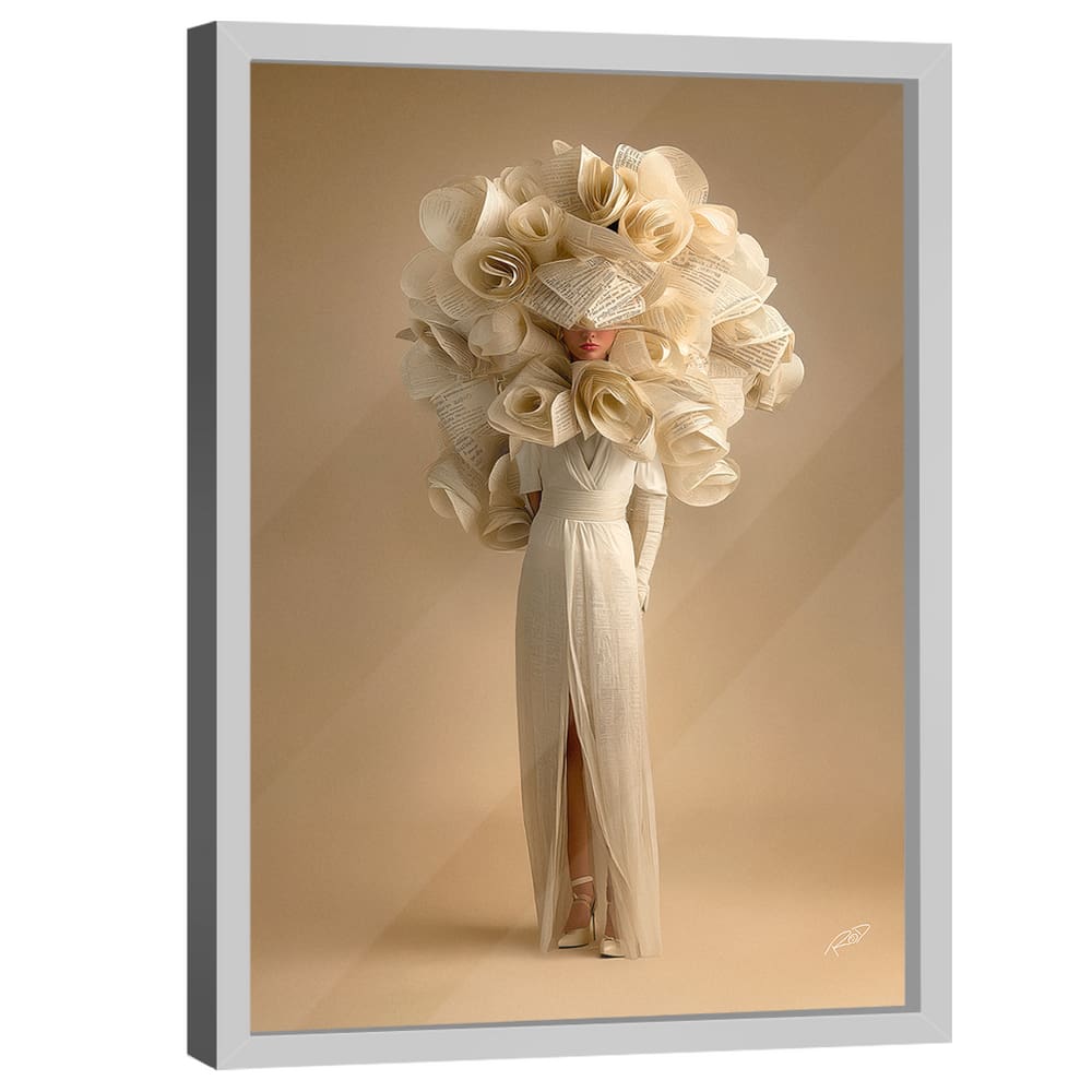 Quadro Decorativo Paper Head Girl