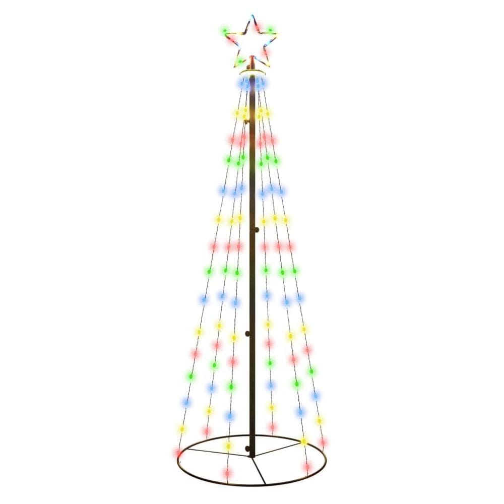 Árvore de cone de Natal vidaXL 2,1 m com 108 luzes LED pré-iluminadas