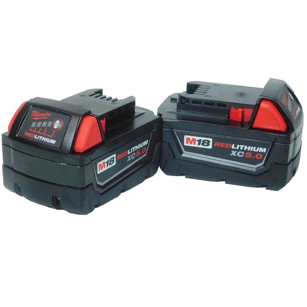 Bateria Milwaukee M18 REDLITHIUM XC 5 Ah, íon de lítio, 18 V, pacote com 2 unidades