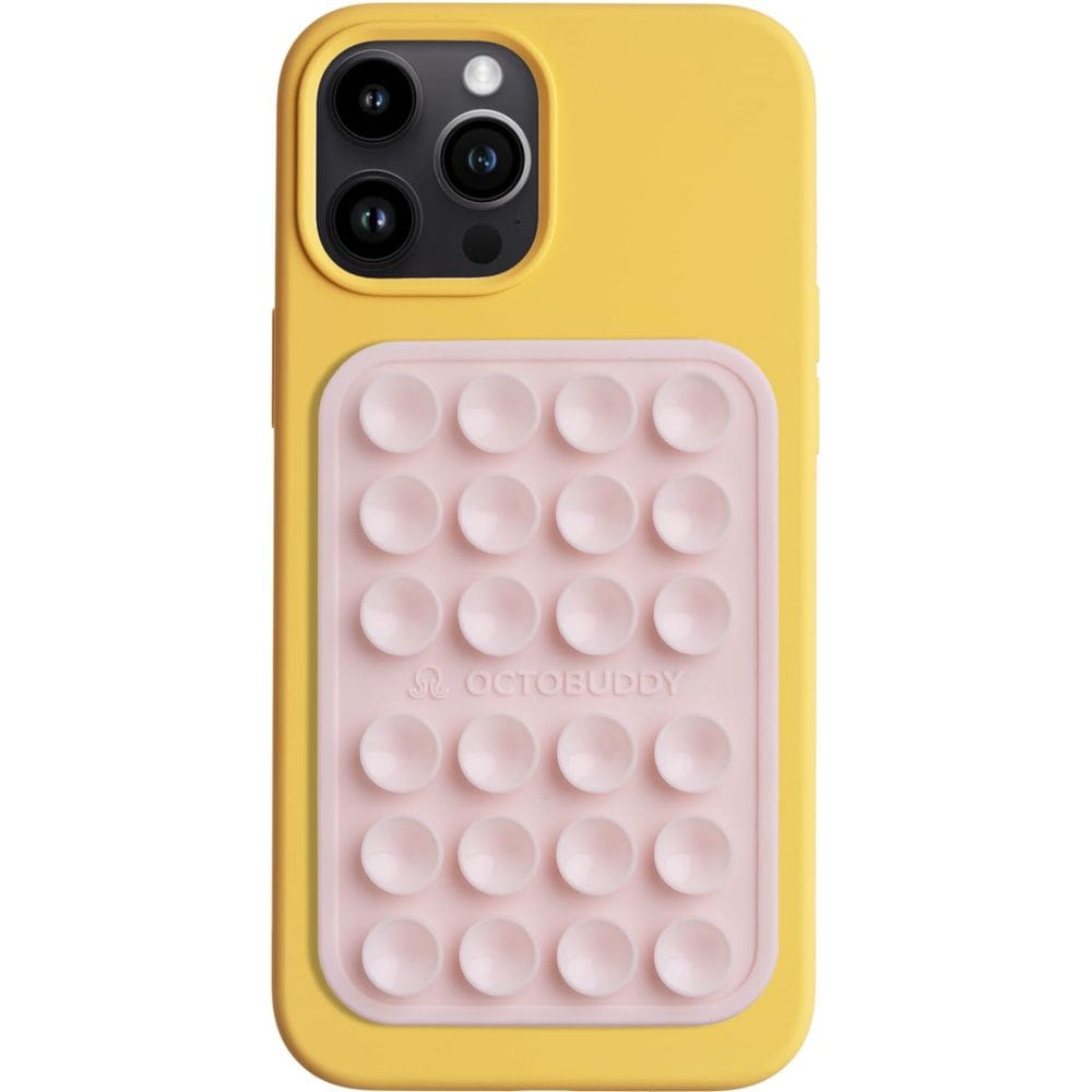 Capa de telefone de sucção de silicone com suporte adesivo OCTOBUDDY Chalk Pink