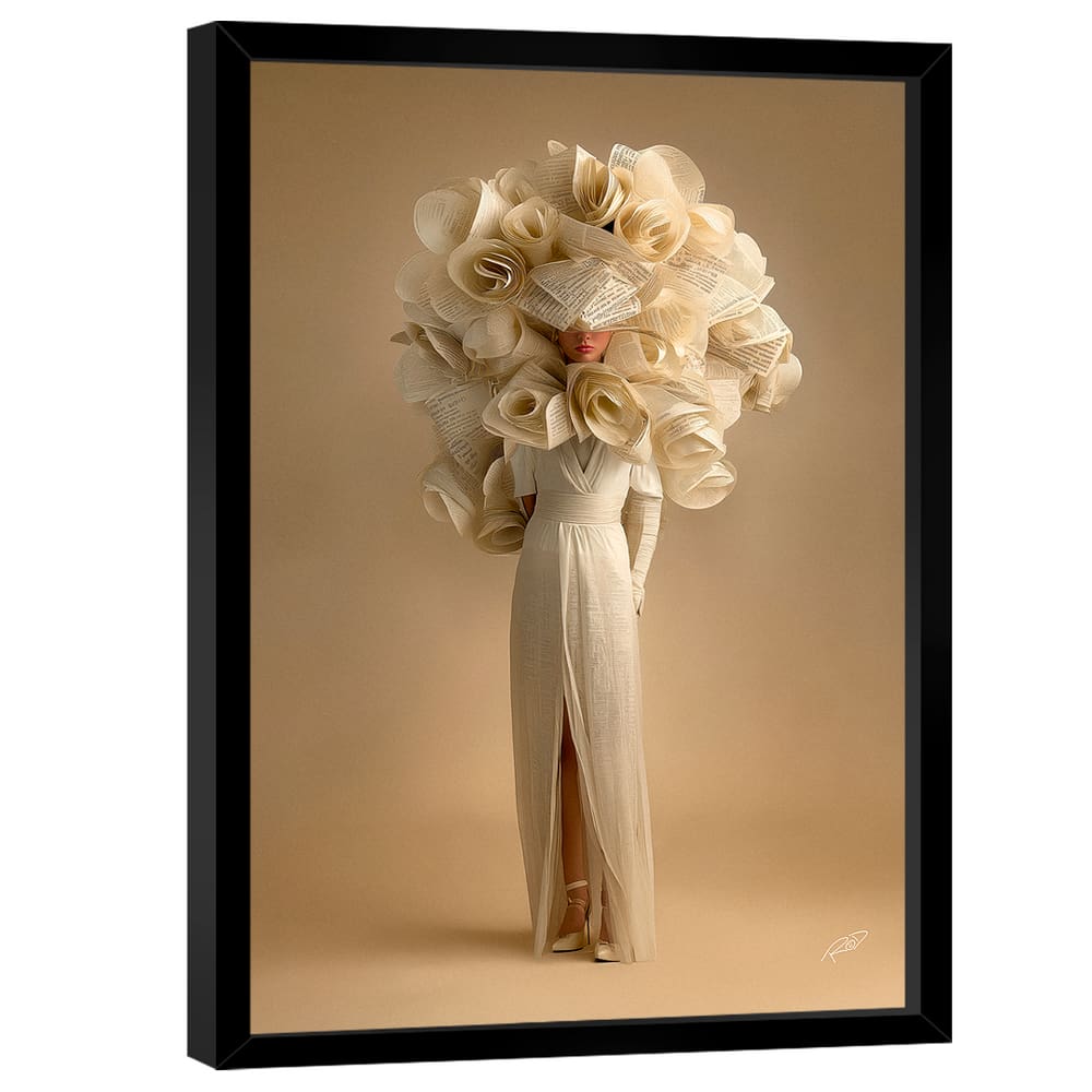 Quadro Decorativo Paper Head Girl