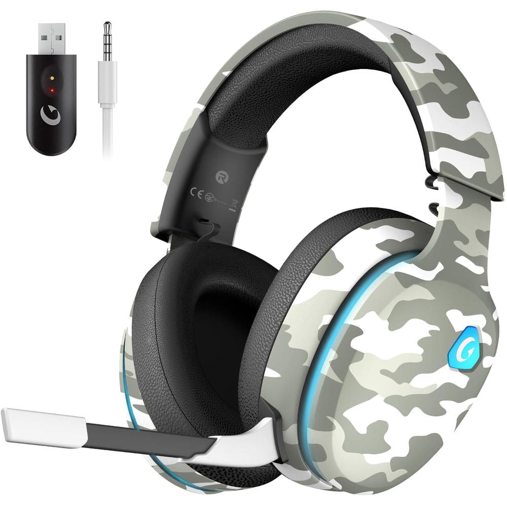 Fone de ouvido sem fio para jogos Gtheos Captain 300 para PS5, PS4 e PC